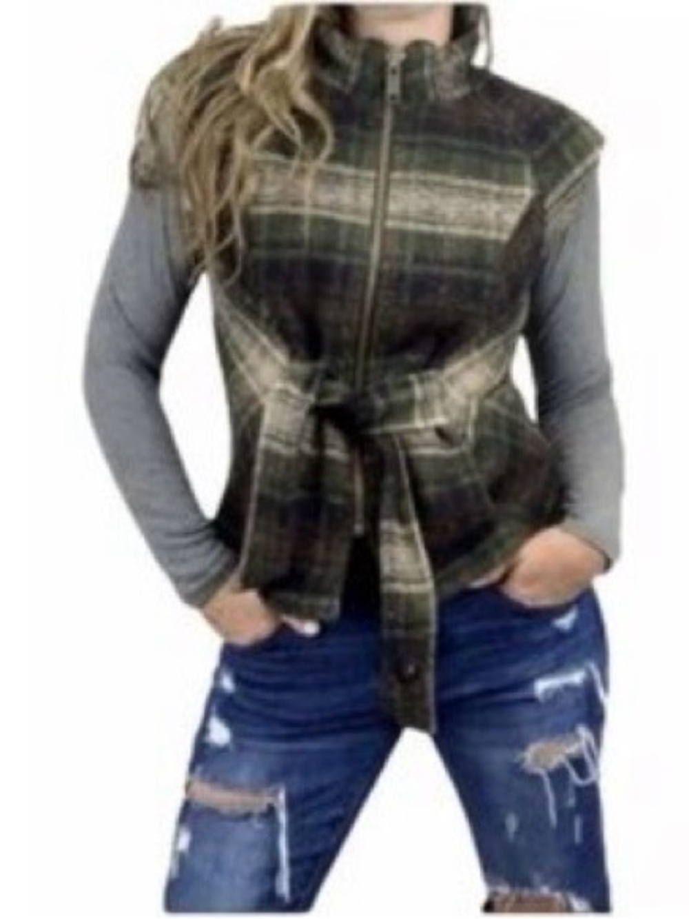 CAbi Multicolor Zip-Up Vest